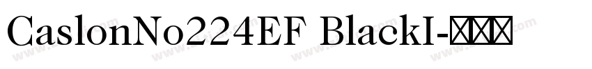 CaslonNo224EF BlackI字体转换